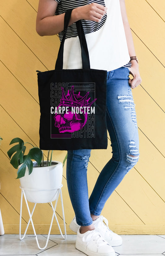 Carpe Noctem Large organic tote bag